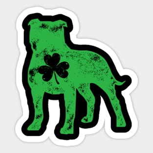 Pit Bull St Patricks Day Dog Shamrock Sticker